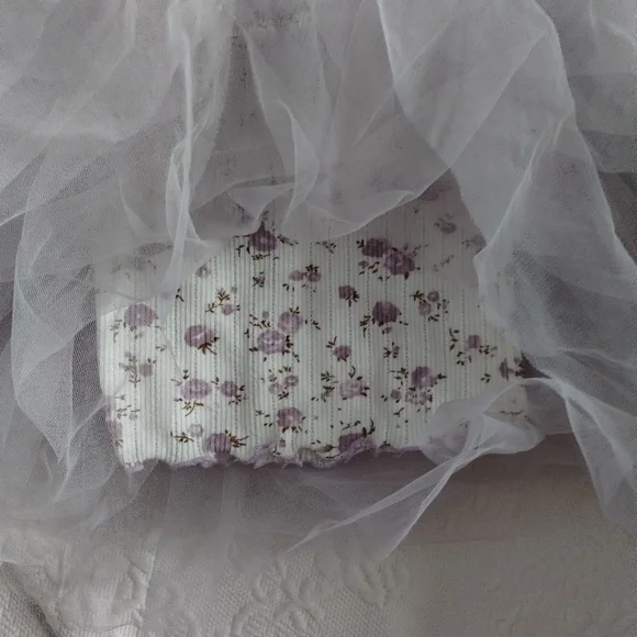 Purple Flower Tutu Dress 2T - Picture 4 of 7